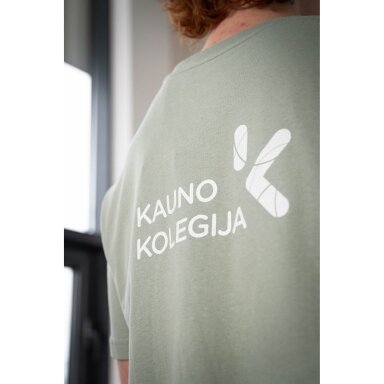 Pastelinės spalvos marškinėliai „Kauno kolegija“